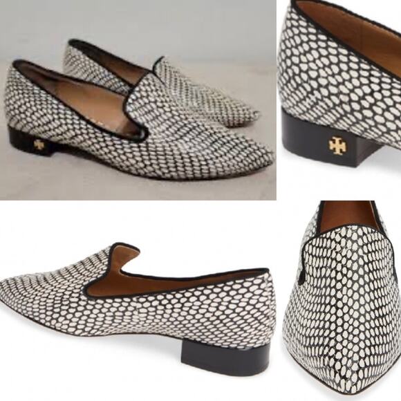 Tory Burch $300 King Cobra Pascal Smoking Pointed slip on Loafers Size 8 - Picture 13 of 13